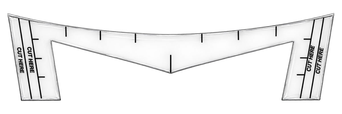 Clear Hairline Mapping Tool with printed guide markings
