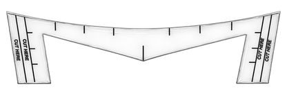 Clear hairline mapping stencil with printed guide markings