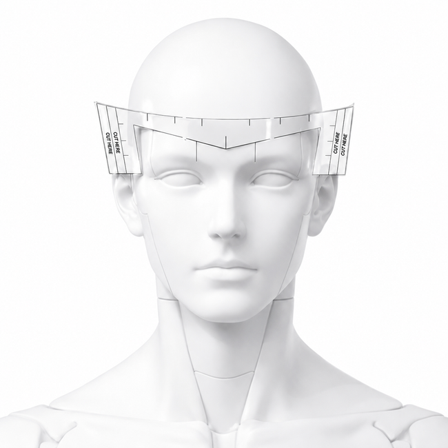 Half Inch · Natural hairline mapping stencil placement illustration